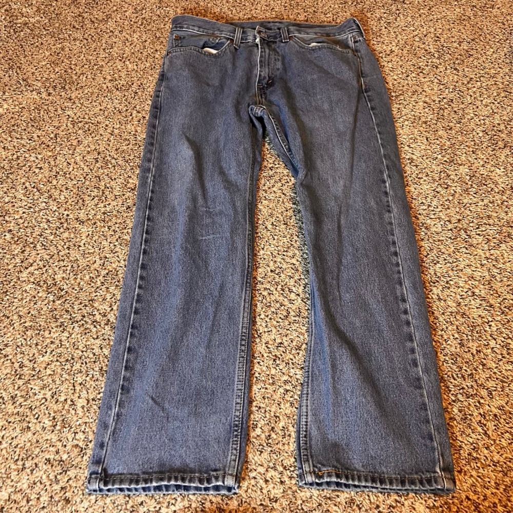 Levi's 505 Regular Fit Jeans Mens W34 L29 Blue Denim Classic Casual
